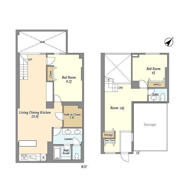 パークフラッツ祐天寺 103号室の間取り図
